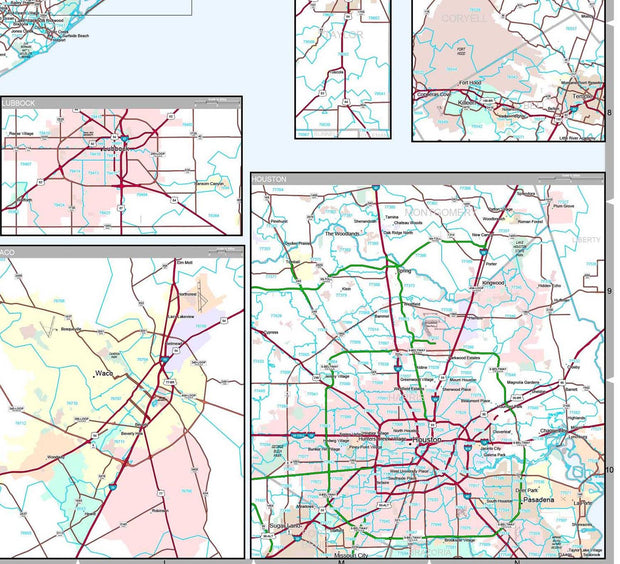 Texas Map Style Premium Style Texas Wall Map by Market Maps – Texas Map Store
