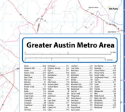 Greater Austin Metro Area Wall Map