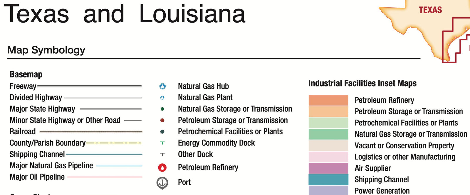 2025 Gulf Coast Industrial Map of Texas and Louisiana