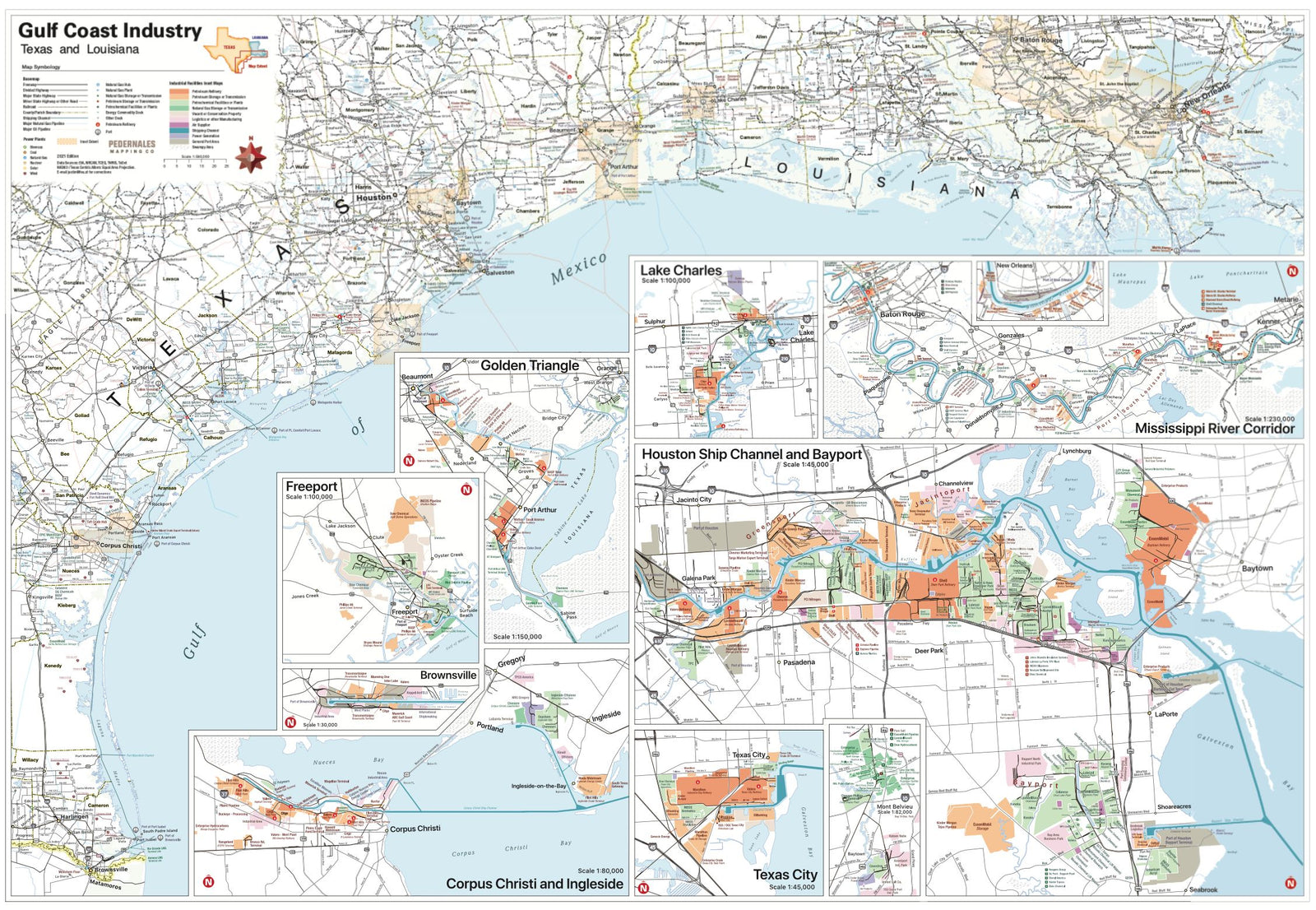2025 Gulf Coast Industrial Map of Texas and Louisiana