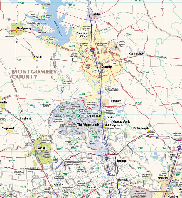 Houston Metroplex Map.pdf Greater Houston Metro Area Wall Map – Texas Map Store