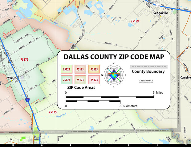 Dallas County Zip Code Map 3