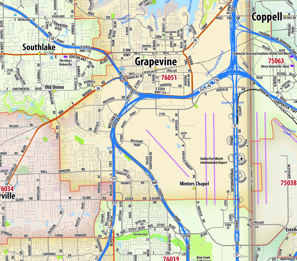Tarrant County Zip Code Map