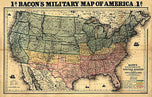 Bacon's military map of the United States shewing the forts & fortifications, 1862