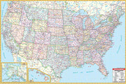 USA Large Scale Wall Map by Kappa Map Group