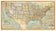 USA Antiqued Wall Map