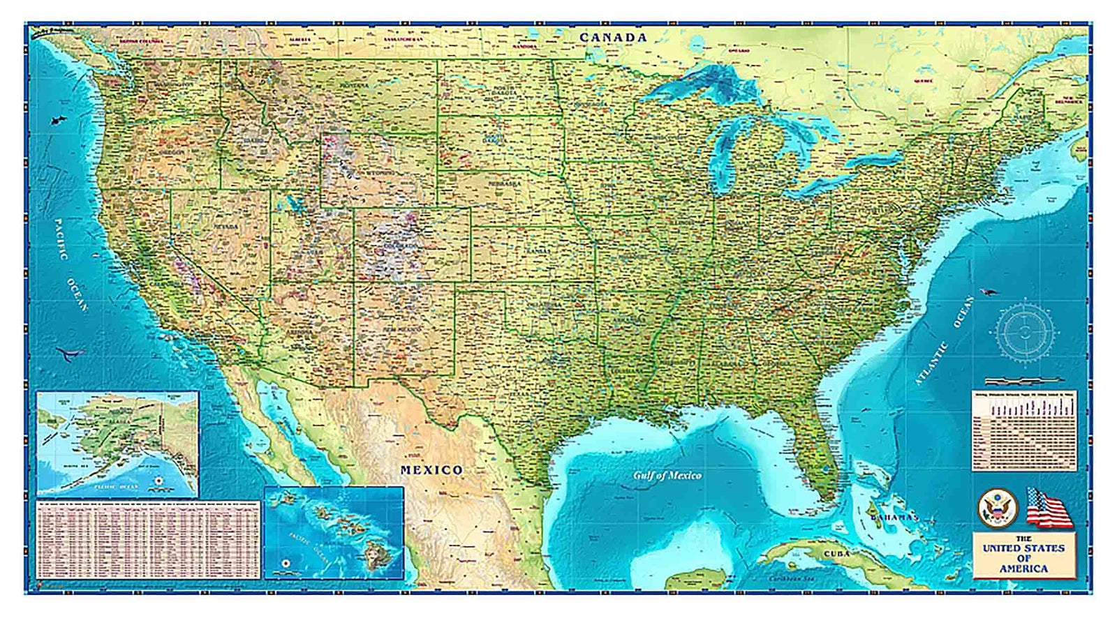 USA Wall Map by Compart Maps