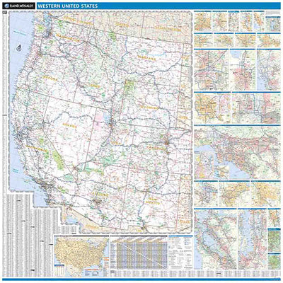 Western US Wall Map by Rand McNally