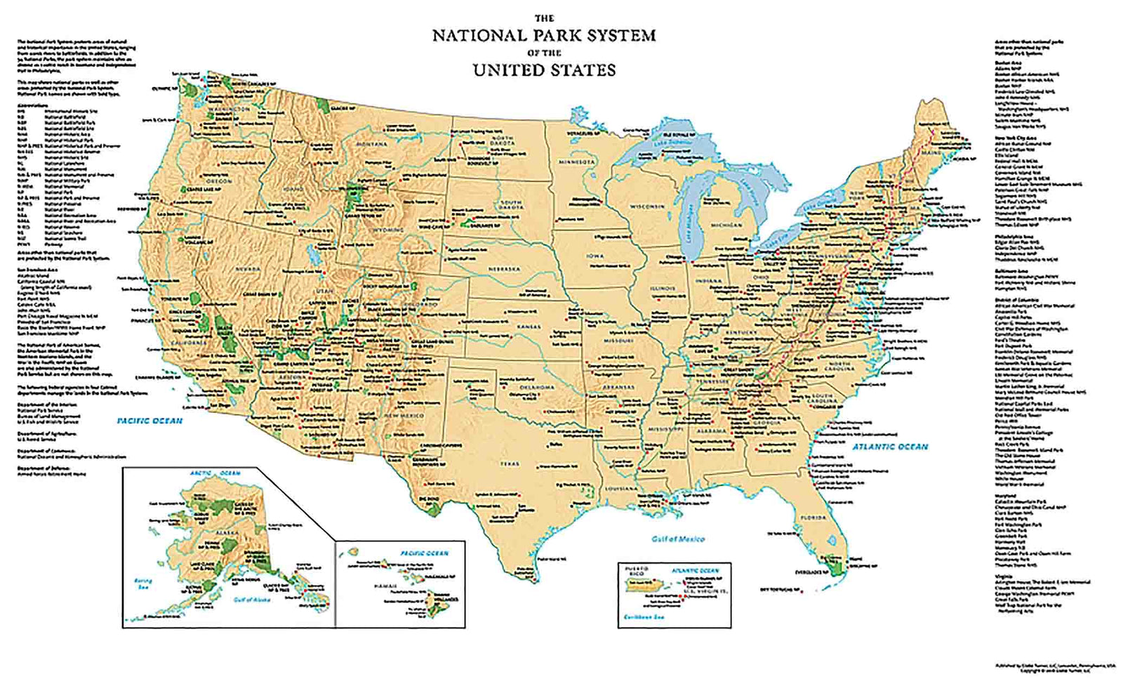 USA National Parks Map