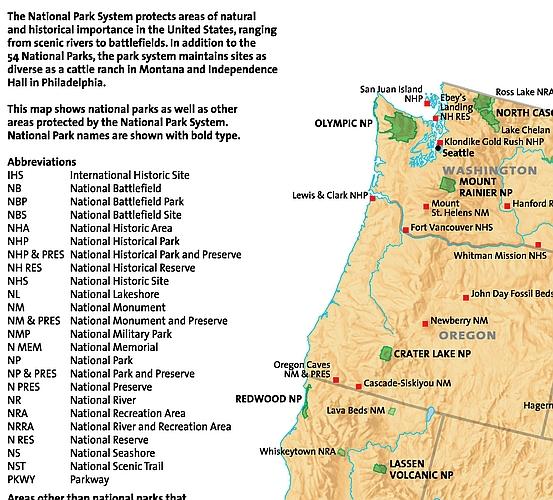 USA National Parks Map