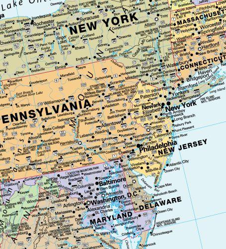 USA Classic Wall Map by Globe Turner
