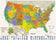 USA Contemporary Wall Map with Flags by Globe Turner
