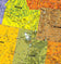 USA Contemporary Wall Map with Flags by Globe Turner