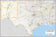 South-Central US Wall Map by Topographic Maps