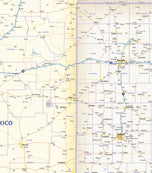 South-Central US Wall Map by Topographic Maps