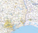 South-Central US Wall Map by Topographic Maps