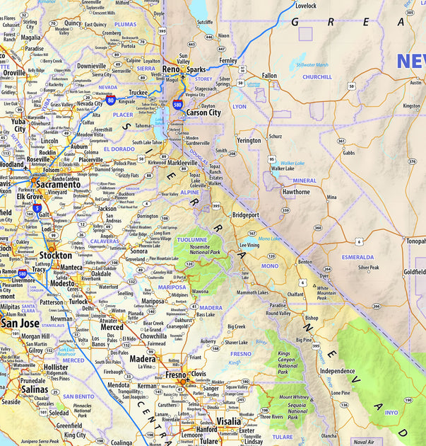 South Central US Wall Map by Universal Map – Texas Map Store