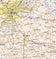 Southeast US Wall Map by Topographic Maps