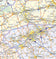 Southeast US Wall Map by Topographic Maps