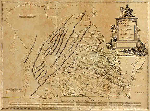 A new and accurate map of Virginia...1770 by John Henry