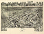 Birds eye view of Franklin, Virginia by T. M. Fowler, 1907