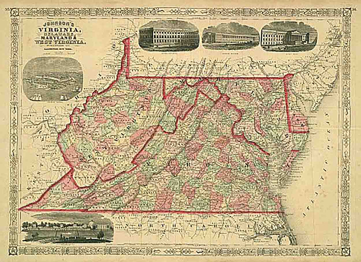 Johnson's Virginia, Delaware, Maryland & West Virginia, 1864
