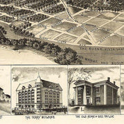 Perspective map of the city of Roanoke, Virginia by American Publishing Co., 1891