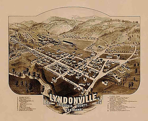 Lyndonville, Vermont by Geo. E. Norris, 1884