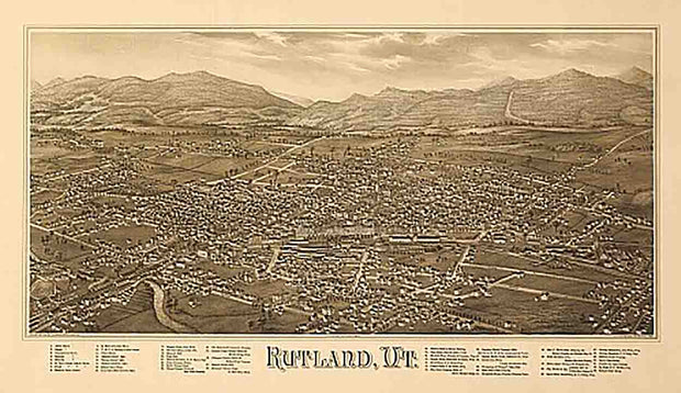 Rutland, Vermont by L. R. Burleigh, c1885