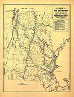 Map of Rail Road Routes From Rouse's Point to Portsmouth and Boston, 1847