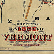 Coffin's new rail-road map of Vermont, 1896