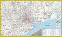 Roadways of Southeast Texas Wall Map with Zip Codes by Key Maps Inc.
