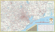 Roadways of Southeast Texas Wall Map with Zip Codes by Key Maps Inc.