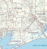 Roadways of Southeast Texas Wall Map with Zip Codes by Key Maps Inc.