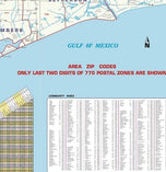 Roadways of Southeast Texas Wall Map with Zip Codes by Key Maps Inc.