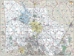 Montgomery County Wall Map with Zip Codes by Key Maps Inc.
