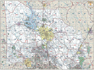 Montgomery County Wall Map with Zip Codes by Key Maps Inc.