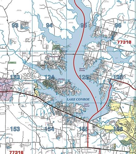 Montgomery County Wall Map with Zip Codes by Key Maps Inc.