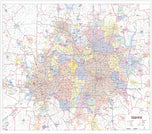 DFW Metro Area Major Arterial Wall Map by True North Publishing