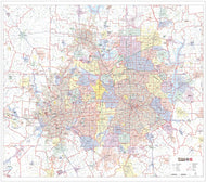 DFW Metro Area Major Arterial Wall Map by True North Publishing