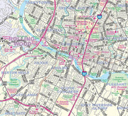 Austin Regional Area Major Arterial Wall Map by MetroMaps