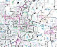 Collin County Major Arterial Wall Map