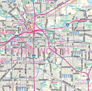Tarrant County Major Arterial Wall Map