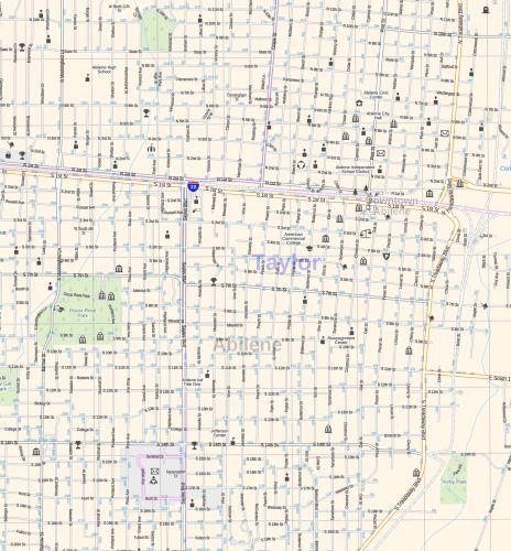 Abilene Wall Map by Map Sherpa