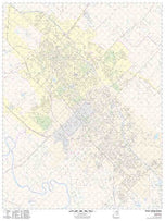 Bryan/College Station Wall Map by Map Sherpa