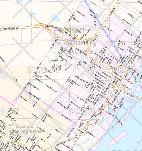 Corpus Christi Wall Map by Map Sherpa