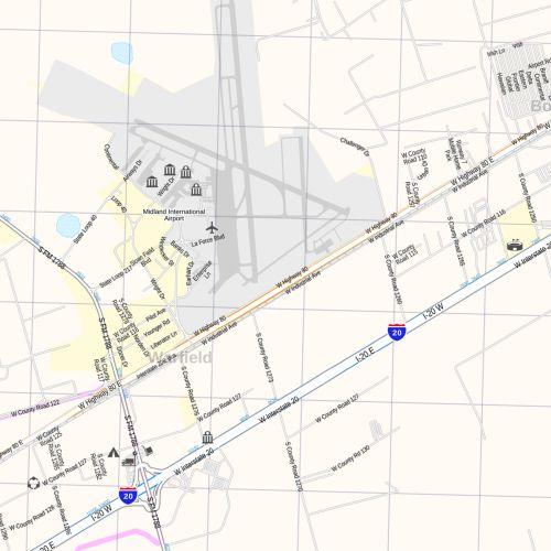 Midland Odessa Wall Map by Map Sherpa