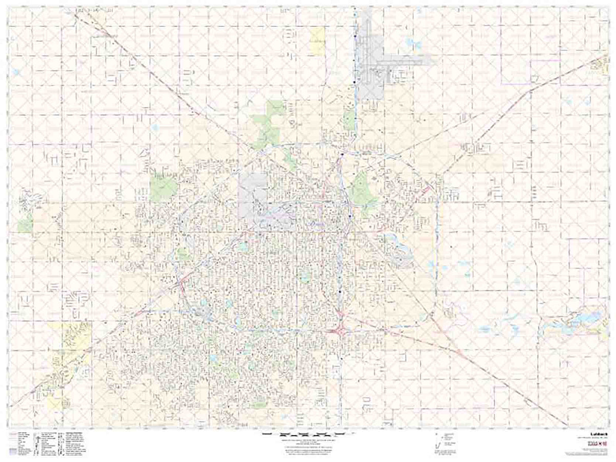 Lubbock Wall Map by Map Sherpa