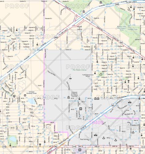 Lubbock Wall Map by Map Sherpa