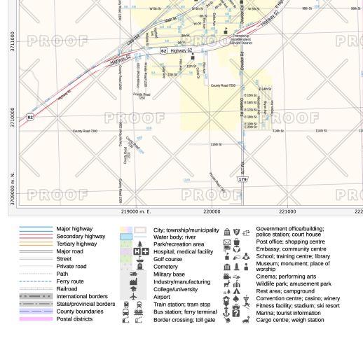 Lubbock Wall Map by Map Sherpa